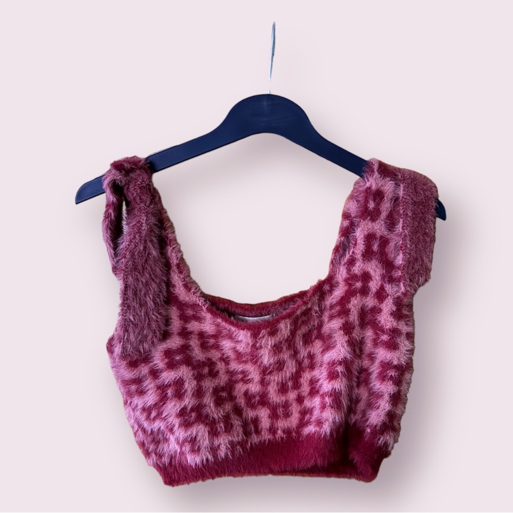 Altar’d State Hot Pink Furry Tank